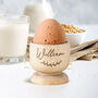 Personalised Name Botanical Wooden Egg Cup, thumbnail 4 of 6