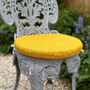 Circular Round Garden Outdoor Seat Pads Plain Mustard Yellow, thumbnail 5 of 5