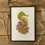 T Is For Tiger Tail Seahorse Illustration Print, thumbnail 1 of 4