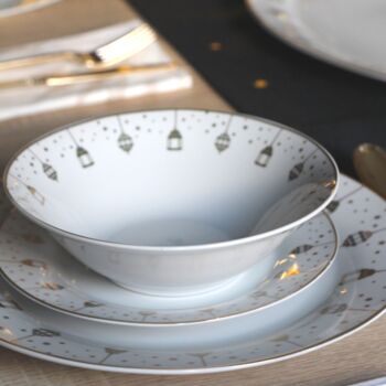 Lantern Gold Plated Dining Bundle Dinner Set, Platters, Bowls And Mugs, 12 of 12
