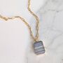 Amethyst Strata Necklace, Grey Toned Horizontal Strata, thumbnail 1 of 10