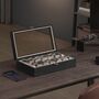Wooden Watch Box With Twelve Slots And Glass Display Lid, thumbnail 3 of 8