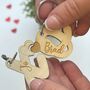 Personalised Wooden Valentine’s Day Xo Keyring Set, thumbnail 2 of 4