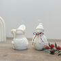 White Snowman Christmas Decoration Candle, thumbnail 6 of 9