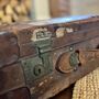 Vintage Brown Leather Monogrammed Suitcase, thumbnail 3 of 10