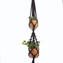 Recycled Macramé Double Plant Hanger, thumbnail 2 of 4