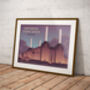 Battersea Power Station London Travel Poster Art Print, thumbnail 5 of 8