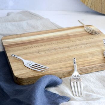 Cheese Board And Quote Forks, 3 of 6