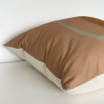 Brown Terracota And Sage Green Cushion, 3 of 5