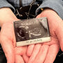 Father's Day Baby Ultrasound And Message Ceramic Magnet, thumbnail 1 of 2