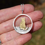 Gold Cat Necklace, thumbnail 2 of 2
