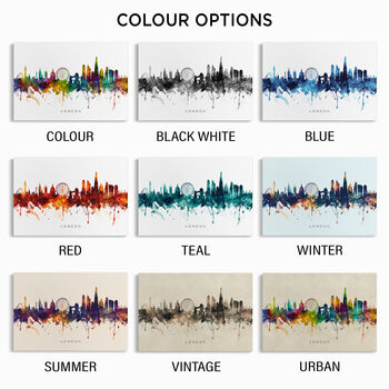 London Cityscape Skyline Print, 3 of 12