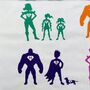Personalised Tea Towel Superhero Family, thumbnail 7 of 9