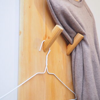Wood Wall Clothes Rack, 4 of 5
