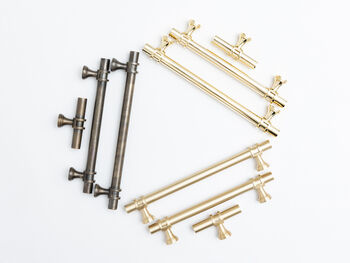 Solid Brass Plain Kitchen Pull Handles And Knobs, 6 of 12