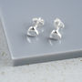 Boxed Tiny Sterling Silver Heart Earrings, thumbnail 1 of 2