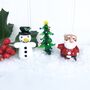 Set Of Three Glass Christmas Characters, thumbnail 1 of 4