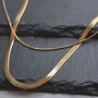 Simple Design Double Layer Snake Chain Choker 18ct, thumbnail 3 of 7