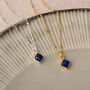 Lapis September Birthstone Necklace Sterling Silver, thumbnail 1 of 7
