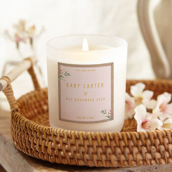 Pregnancy Reveal Idea Personalised Scented Candle, 2 of 12