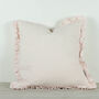Shell Pink Linen Ruffle Cushion, thumbnail 2 of 2