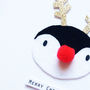 Merry Christmas Penguin Reindeer Card, thumbnail 2 of 2