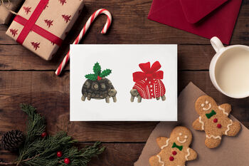 Christmas Tortoise Christmas Cards, 6 of 11