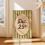 Dec 25th Christmas Wall Art, thumbnail 9 of 9