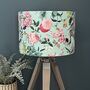 Pale Green Bold Floral Velvet Lampshades, thumbnail 1 of 9