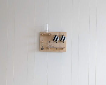 Birch Plywood Wooden Pegboard Shelving Display, 3 of 10