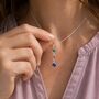 Mother And Two Children Birthstone Pendant Necklace, thumbnail 1 of 10