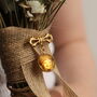 Personalised Photo Brooch With Gold Bow Bridal Bouquet, thumbnail 2 of 6