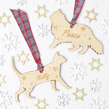 Personalised Pet Name And Shape Christmas Decoration, 6 of 10