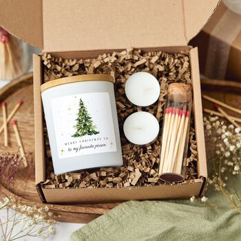 Christmas Tree Candle Gift Set For Favourite Person, Best Friend, 2 of 9