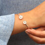 Sterling Silver And 18ct Gold Plated Daisy Bangle, thumbnail 1 of 3