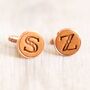 Personalised Leather Initial Cufflinks, thumbnail 5 of 12