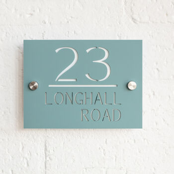 Personalised Laser Cut Acrylic Street House Door Sign, 5 of 9