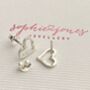 Happy Birthday Heart Earrings, thumbnail 2 of 3
