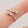 Snake Wrap Adjustable Ring In Sterling Silver, thumbnail 5 of 10