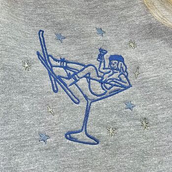 Embroidered Skiing Cocktail Jumper, 2 of 3
