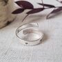 Forever Love Heart Adjustable Silver Ring, thumbnail 6 of 9