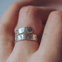 Spring Floral Personalised Adjustable Silver Ring, thumbnail 4 of 8