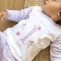 Girls Personalised Lilac Bunny Party Birthday Pyjamas, thumbnail 1 of 10