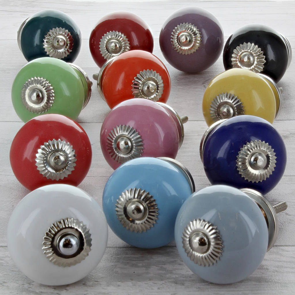 plain ceramic door knobs cupboard drawer pull handles by g decor