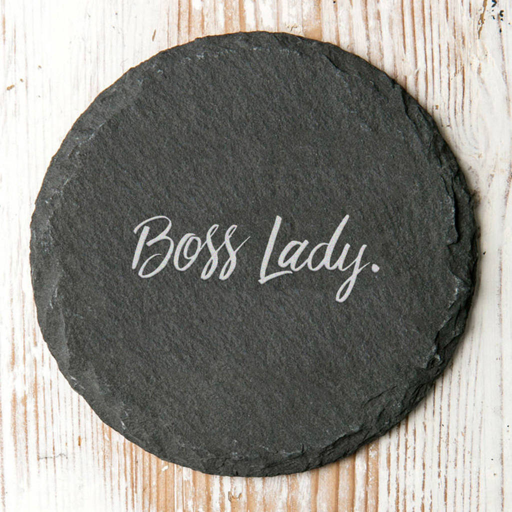 Boss Lady Slate Coaster, 1 of 4