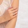 Sterling Silver And Brass Trio Band Spinning Ring, thumbnail 4 of 4