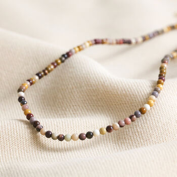 Delicate Brown Stone Beaded Necklace, 2 of 5
