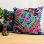 Hand Embroidered Elephant Cushion Cover, thumbnail 1 of 12