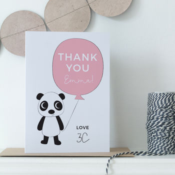 Personalised Teacher Thank You Panda Card, 2 of 4