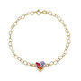 Real Flower Heart Chain 18ct Gold Plated Silver Bracelet – 11 Floral Styles, thumbnail 8 of 12